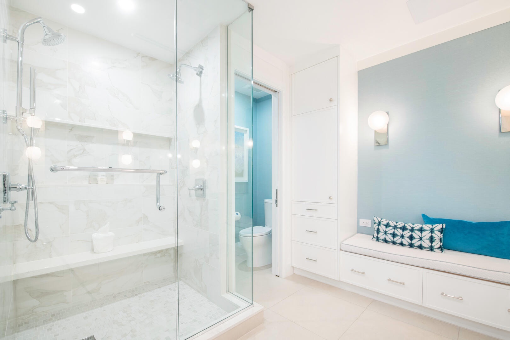 Primary ensuite with shower.