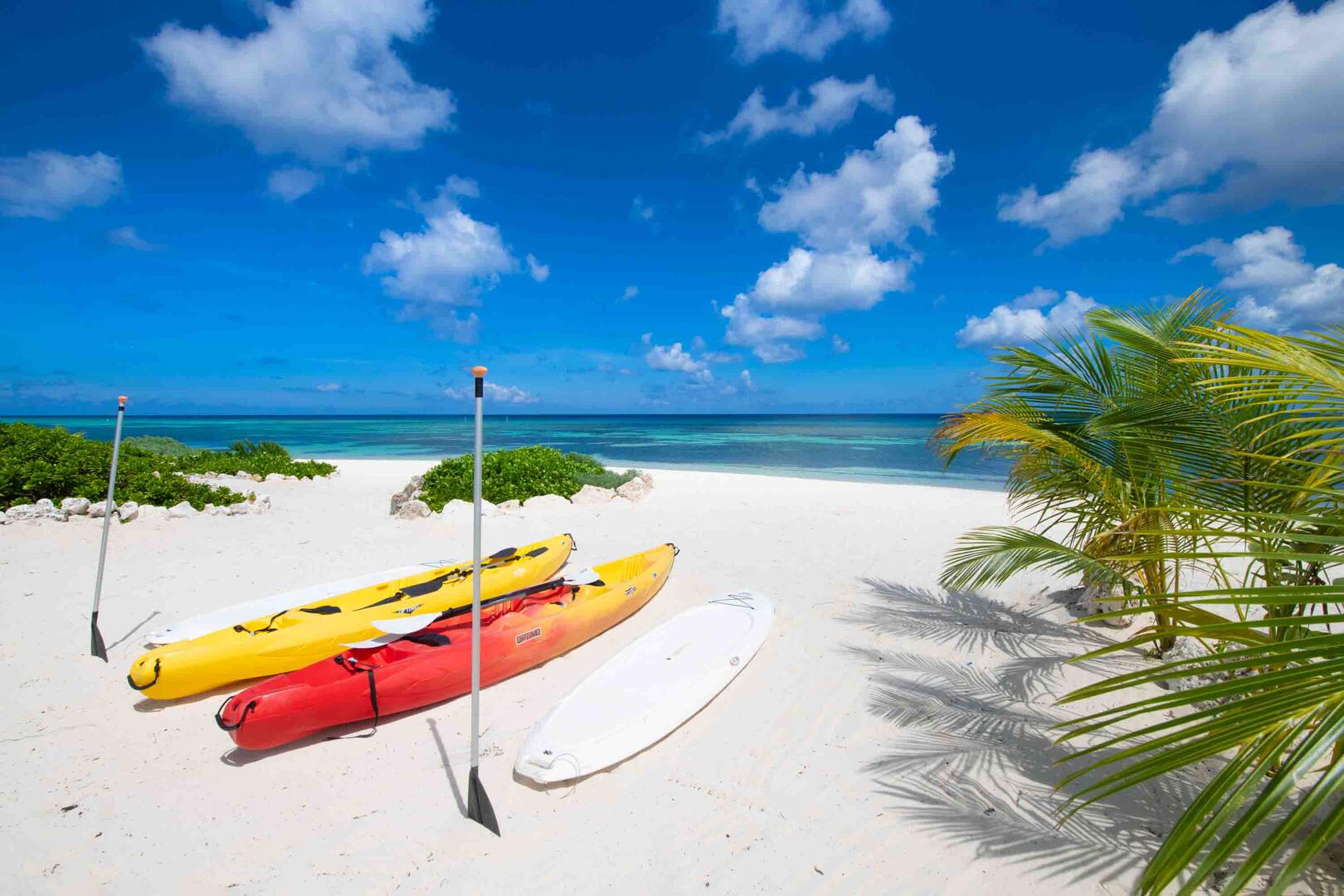 Kayaks are available for discounted rental during your stay; life jackets not included. Paddleboards are not available at this location for safety reasons.