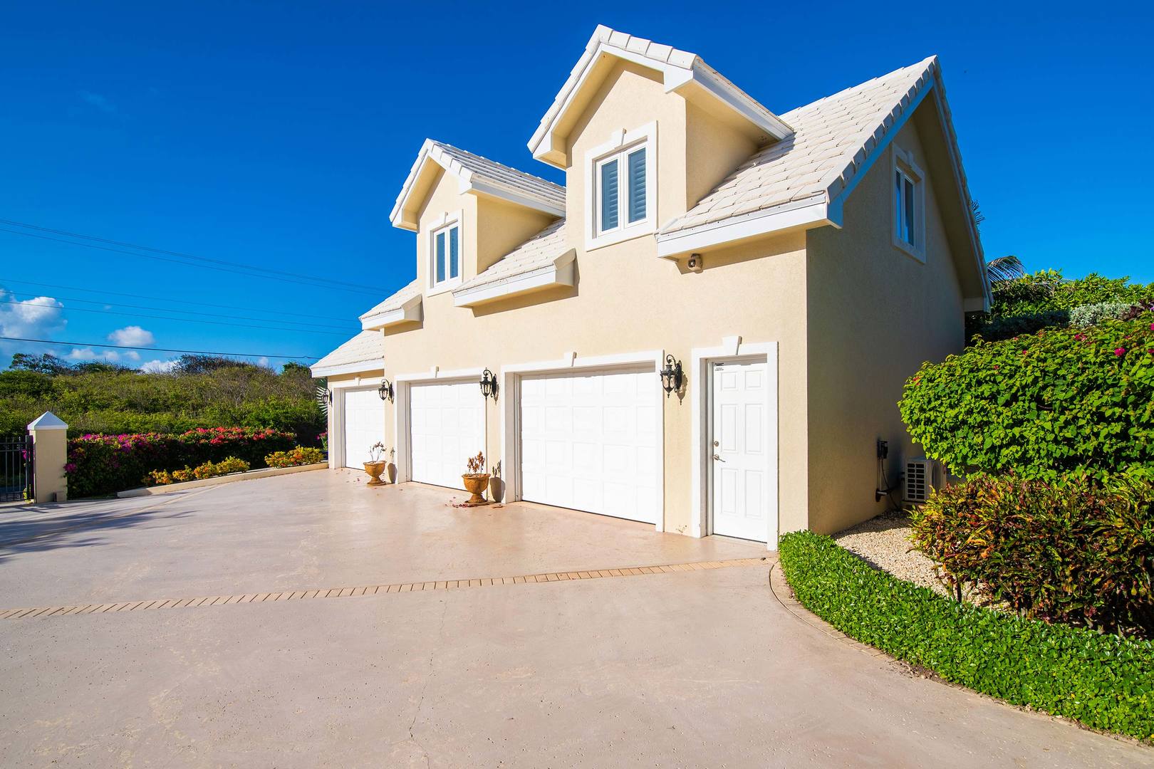 The guest suite sleeps 2 and is located above the detached garage.