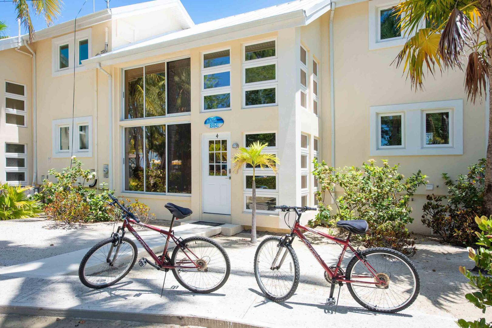 Two free bikes are provided to explore the Cayman Kai area. Starfish Point is a short ride away!