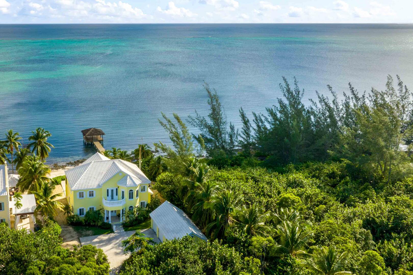 Aerial view of the ocean.