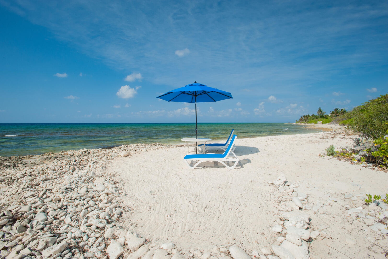 Small sliver of private beachfront away from the crowds.