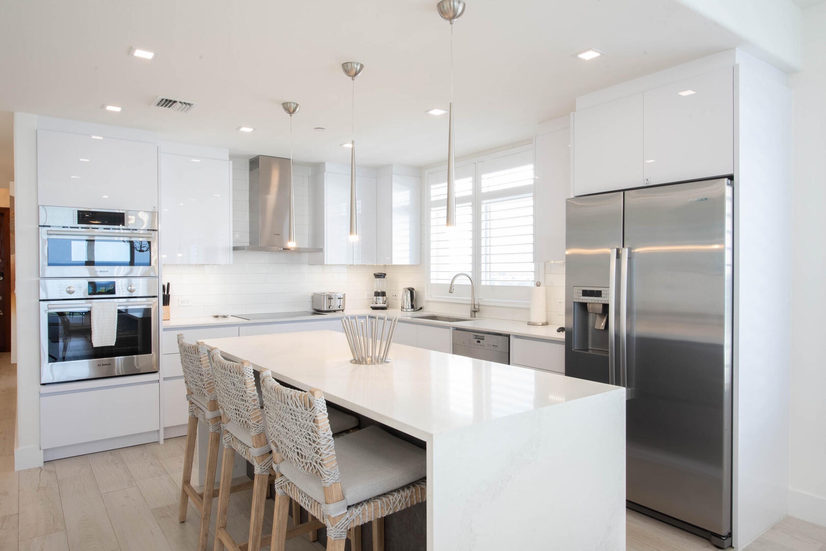 Modern gourmet kitchen.