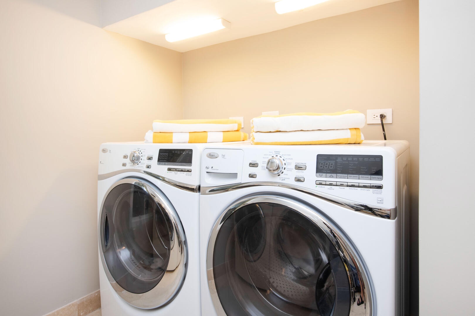 Laundry room with washer and dryer.