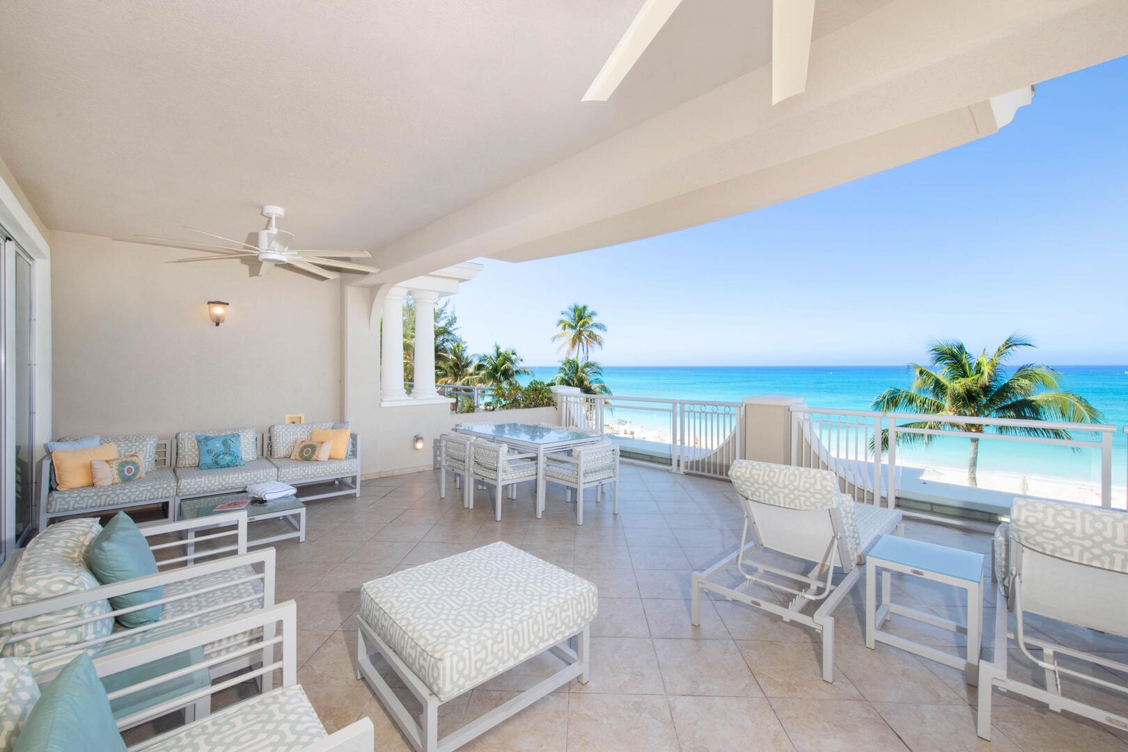 Private furnished balcony.