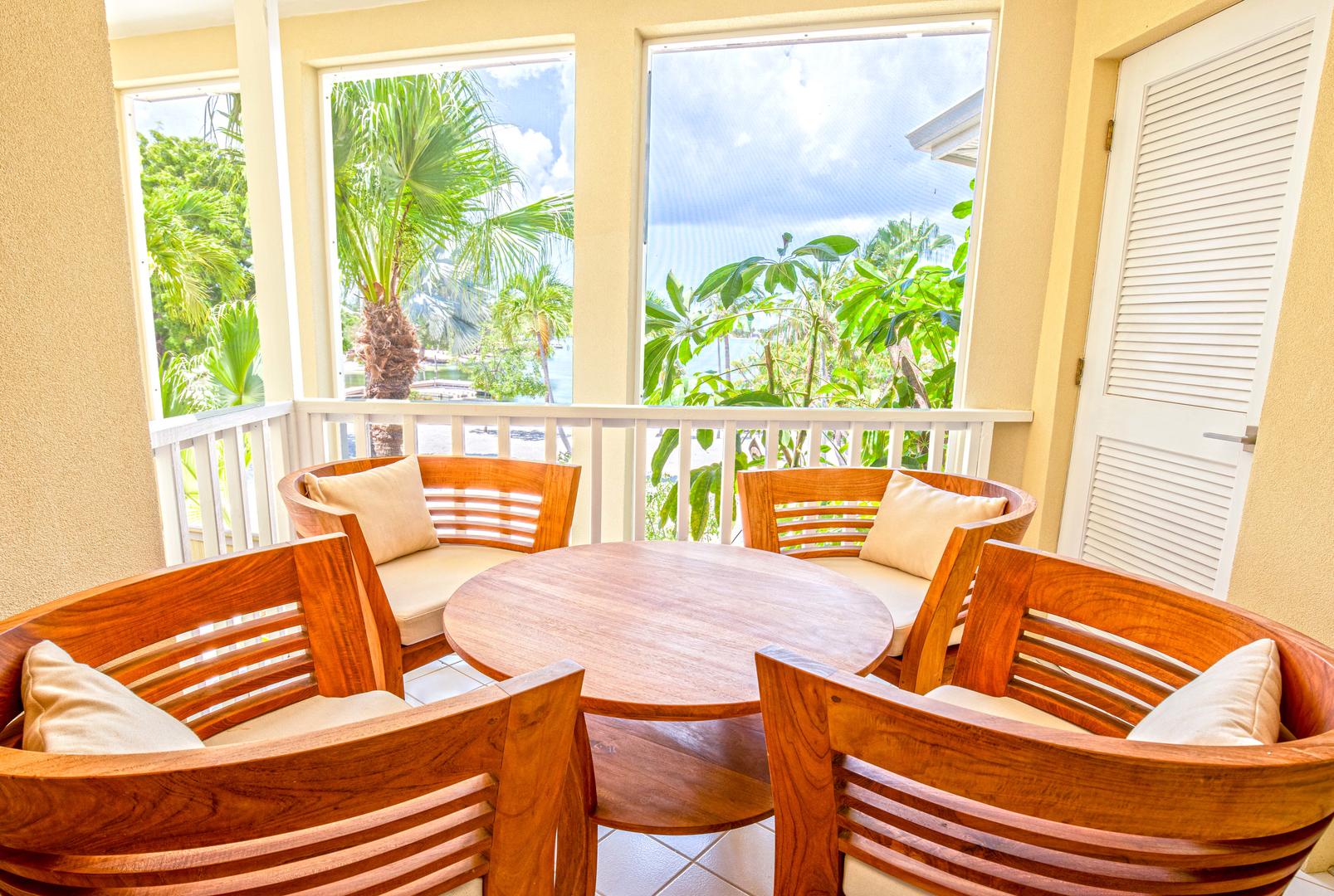 Guest suite also has a private terrace with tropical views.