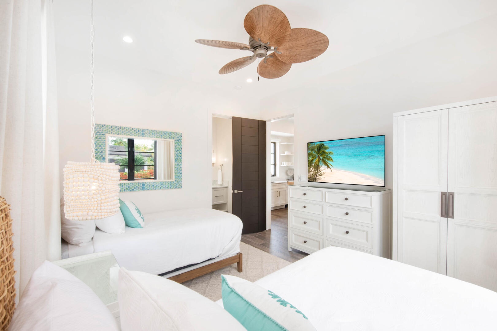 Twin Suite ? upper-level, 2 twin beds, oceanview, walk-out access to a private balcony, vaulted ceilings, SmartTV.