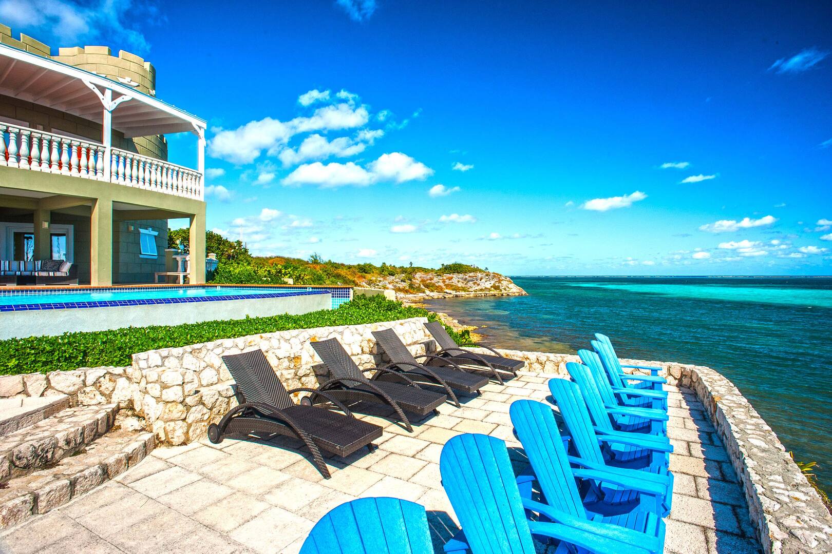 Cayman Castle has 2 ocean terraces to soak up the sun's rays or the panoramic views.