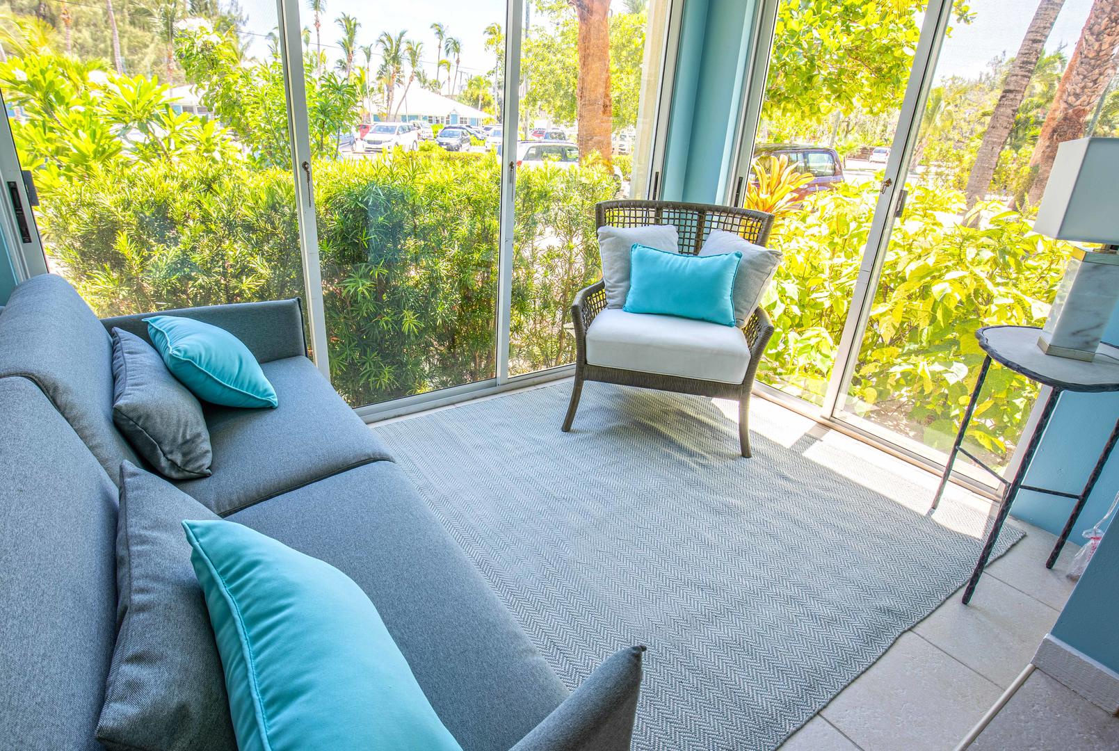 Small reading nook just off the living area.