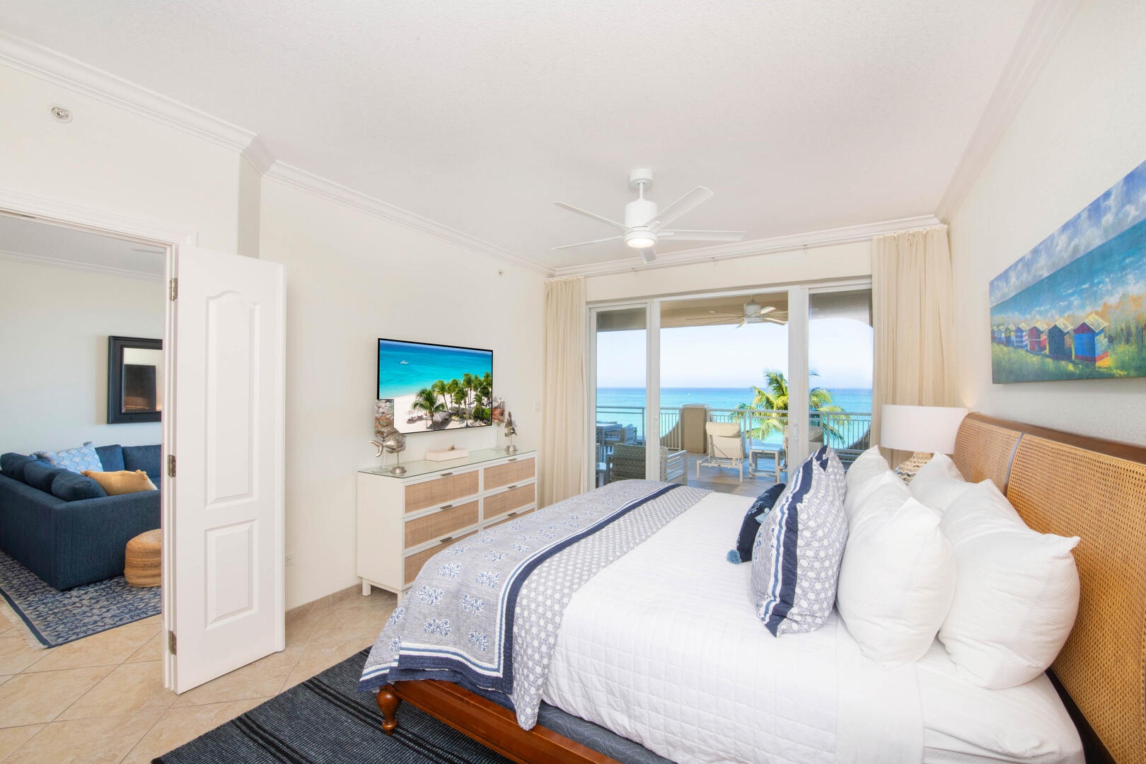 Primary suite with king bed.