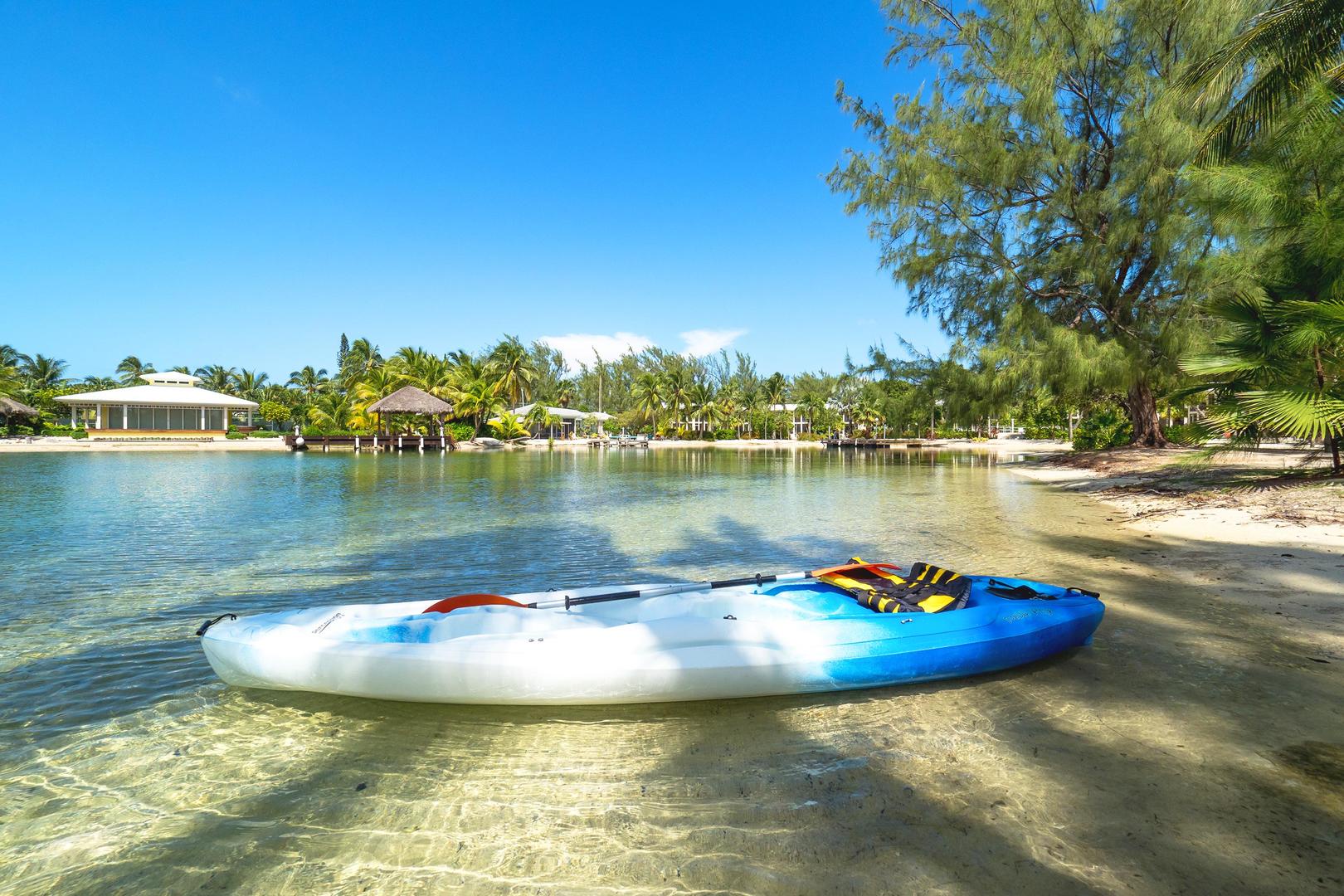 This villa offers 2 single kayaks for guest use.