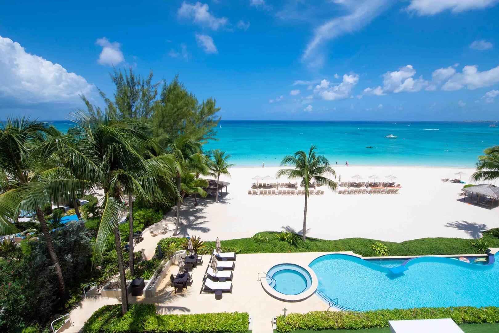 Enjoy the Seven Mile Beach views.