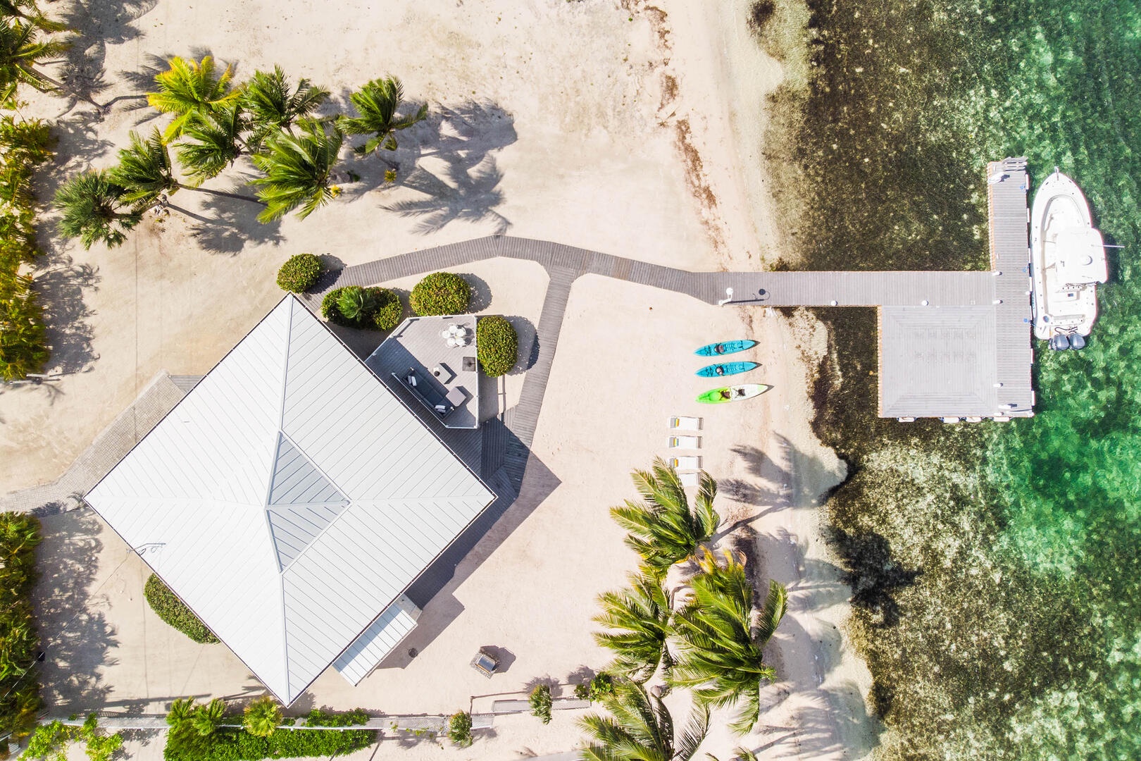 Book a snorkel charter to Stingray City and request to be picked up right off the villa's private dock.