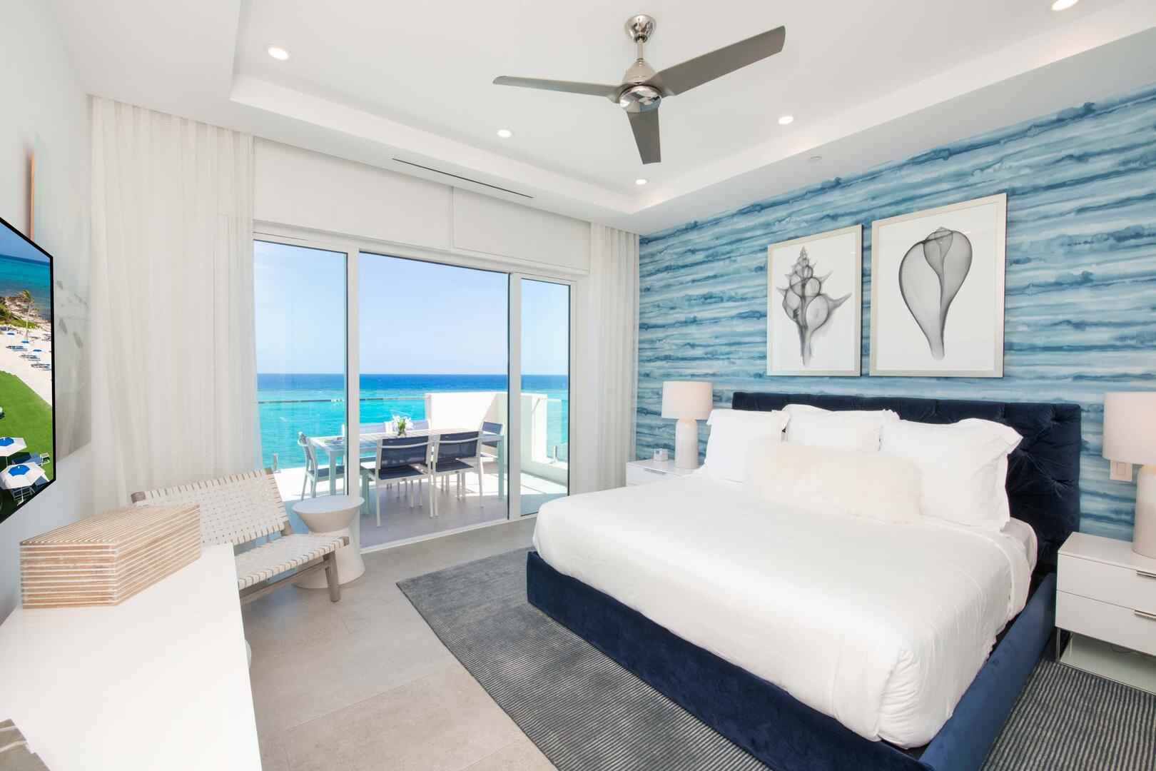 Primary Suite with walk-out access to balcony.