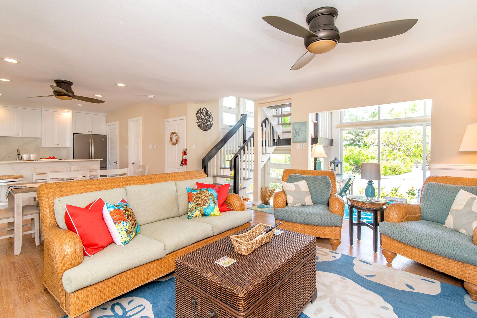 Lower level interiors.