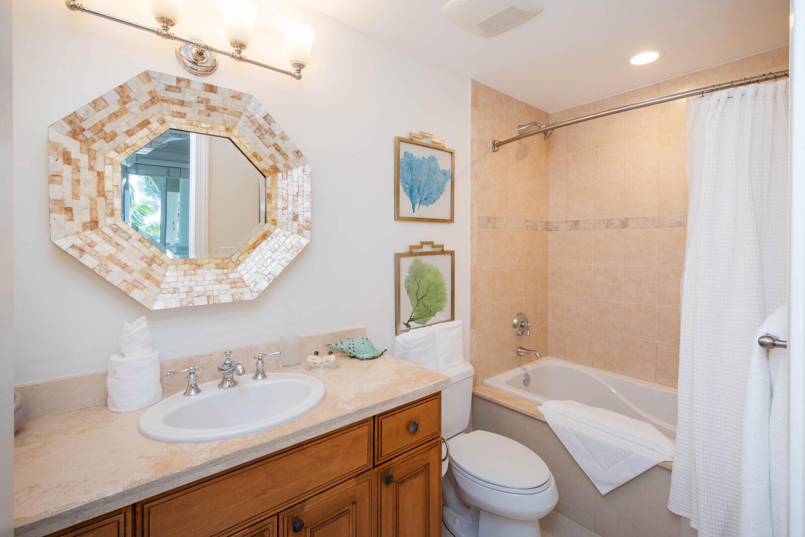 Bedroom 4 ensuite with shower bath.