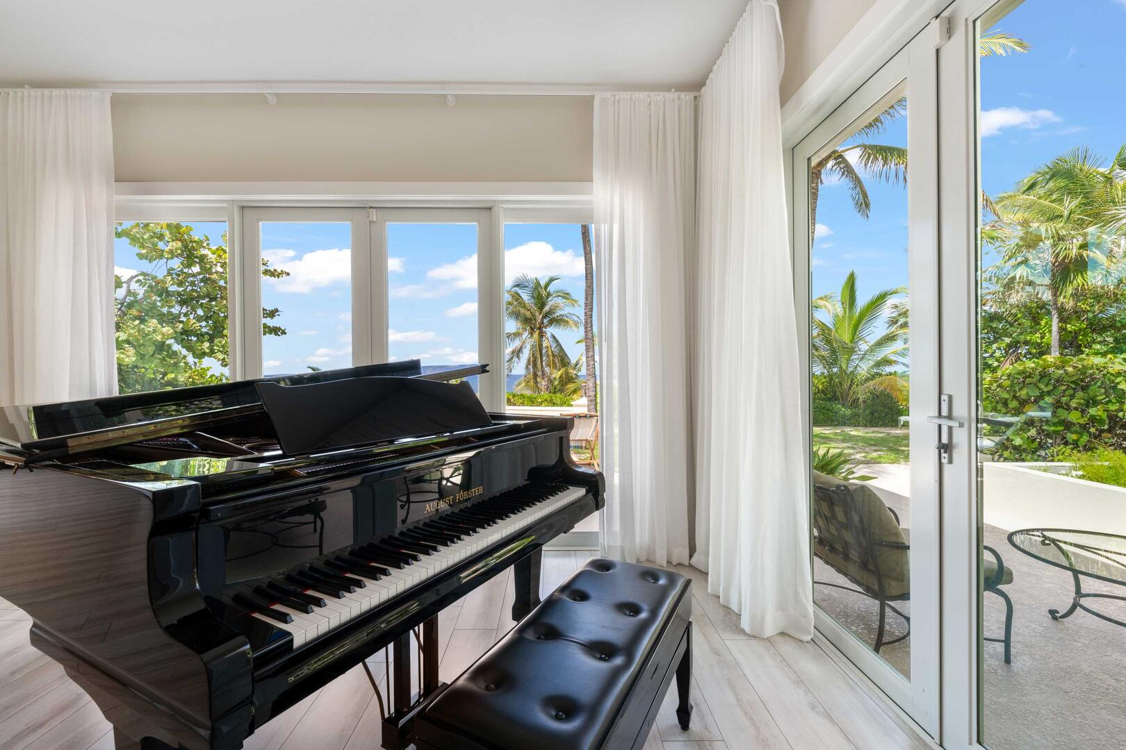 Gypsy features a stunning piano off the living room.