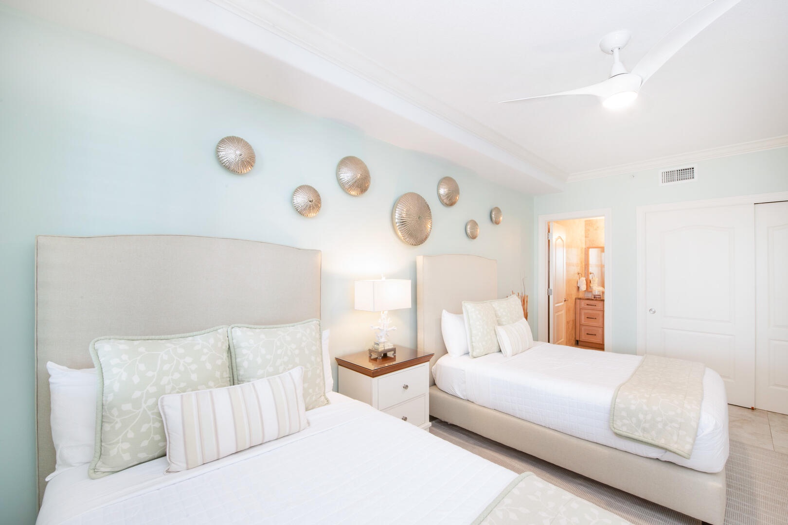 Guest suite with television.