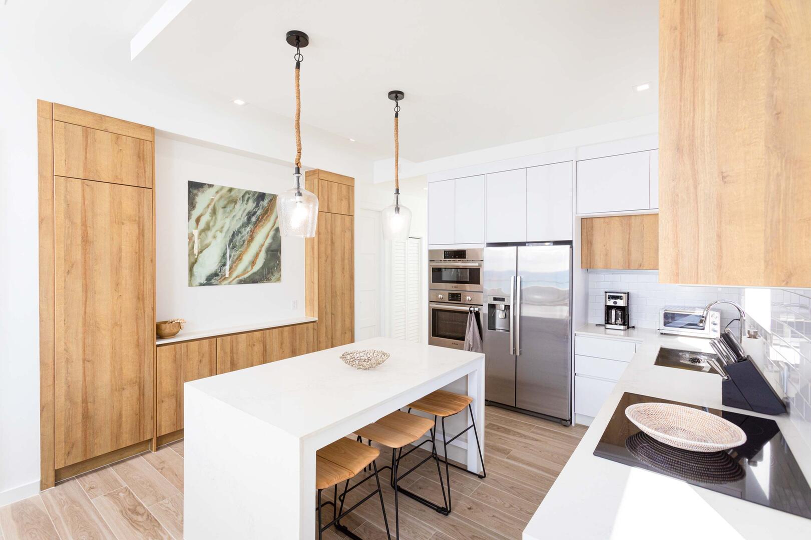 Kitchen with modern appliances.