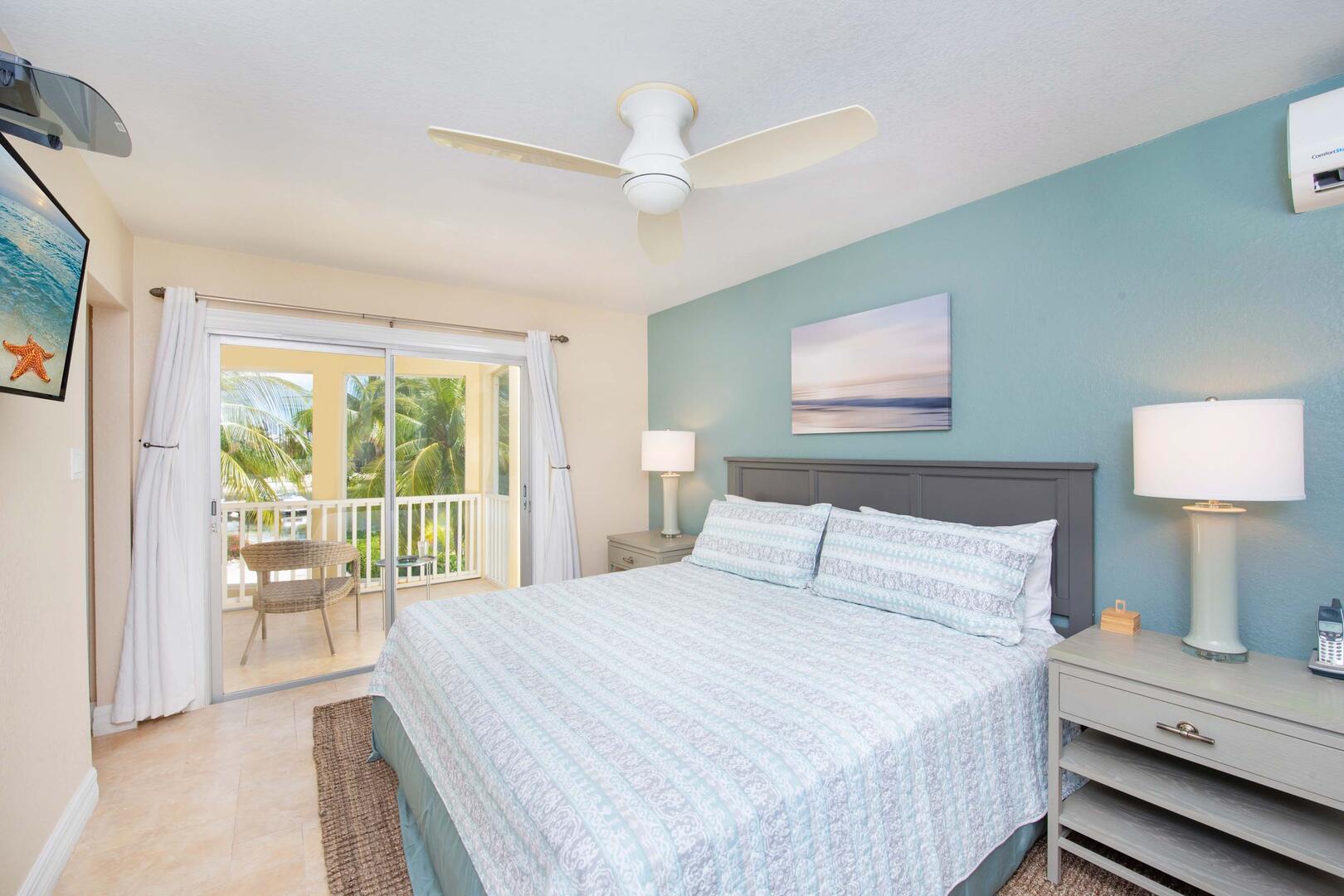 Primary suite also has a private balcony.