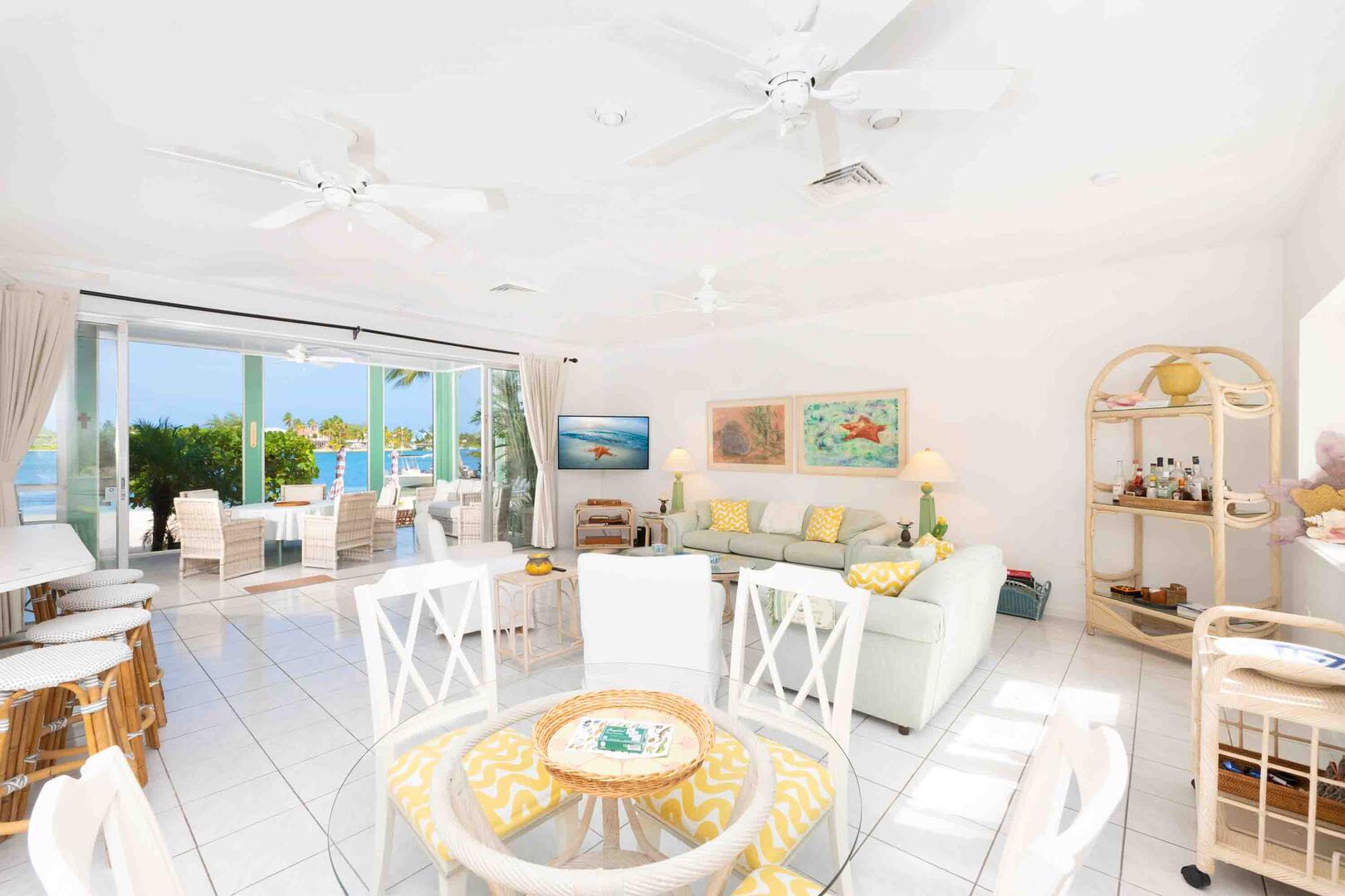 Spacious interiors spanning the living and dining areas plus a sunroom.