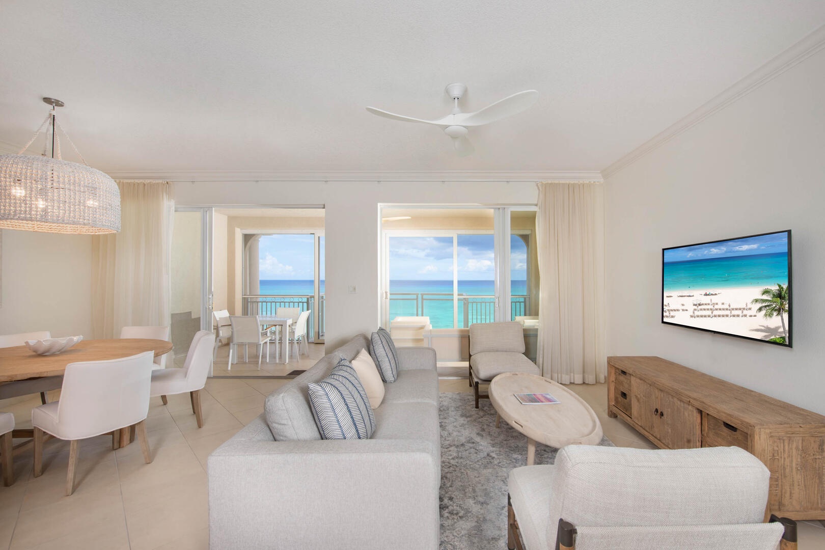 Modern living areas with stylish furniture and decor.