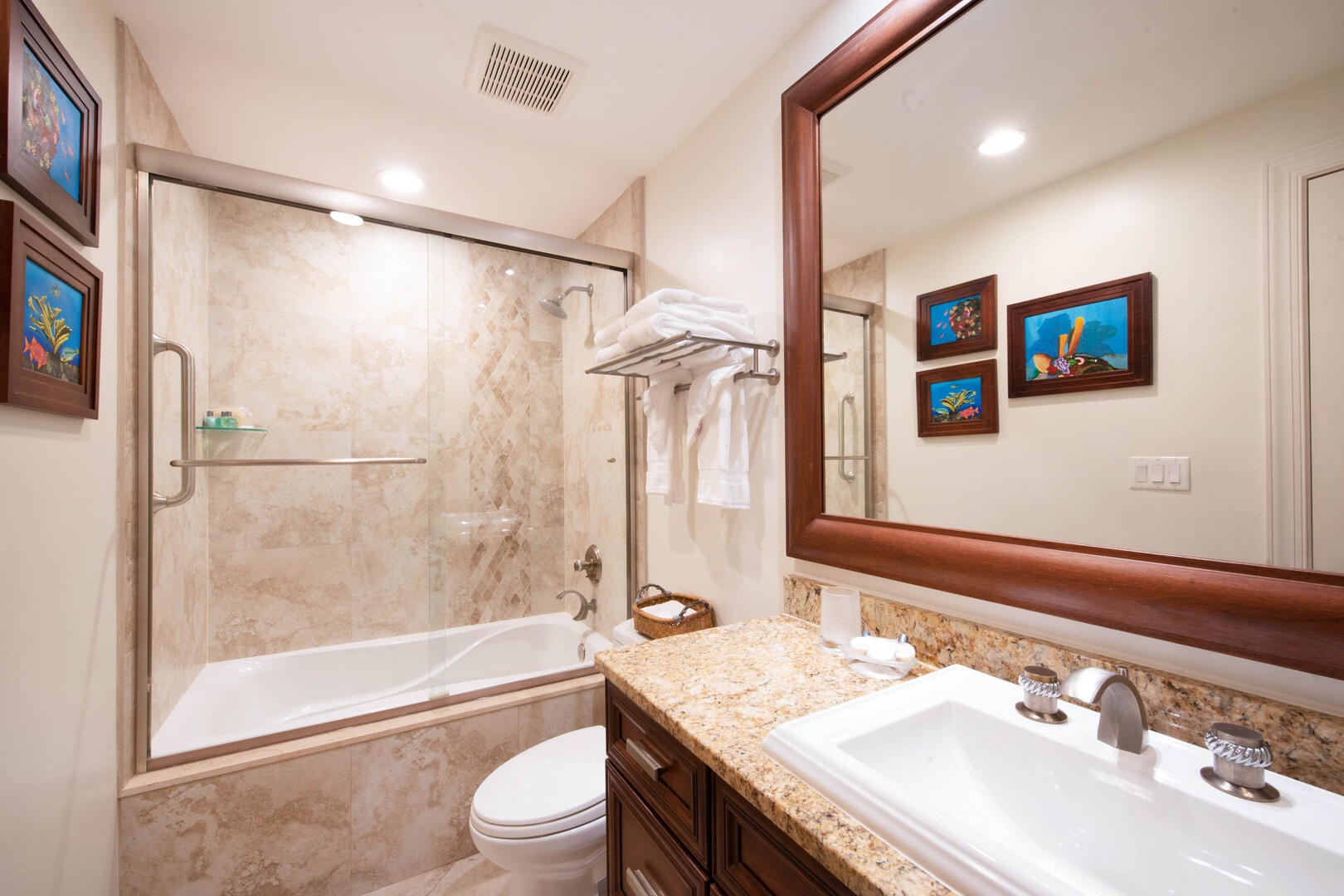 Primary ensuite with shower bath.