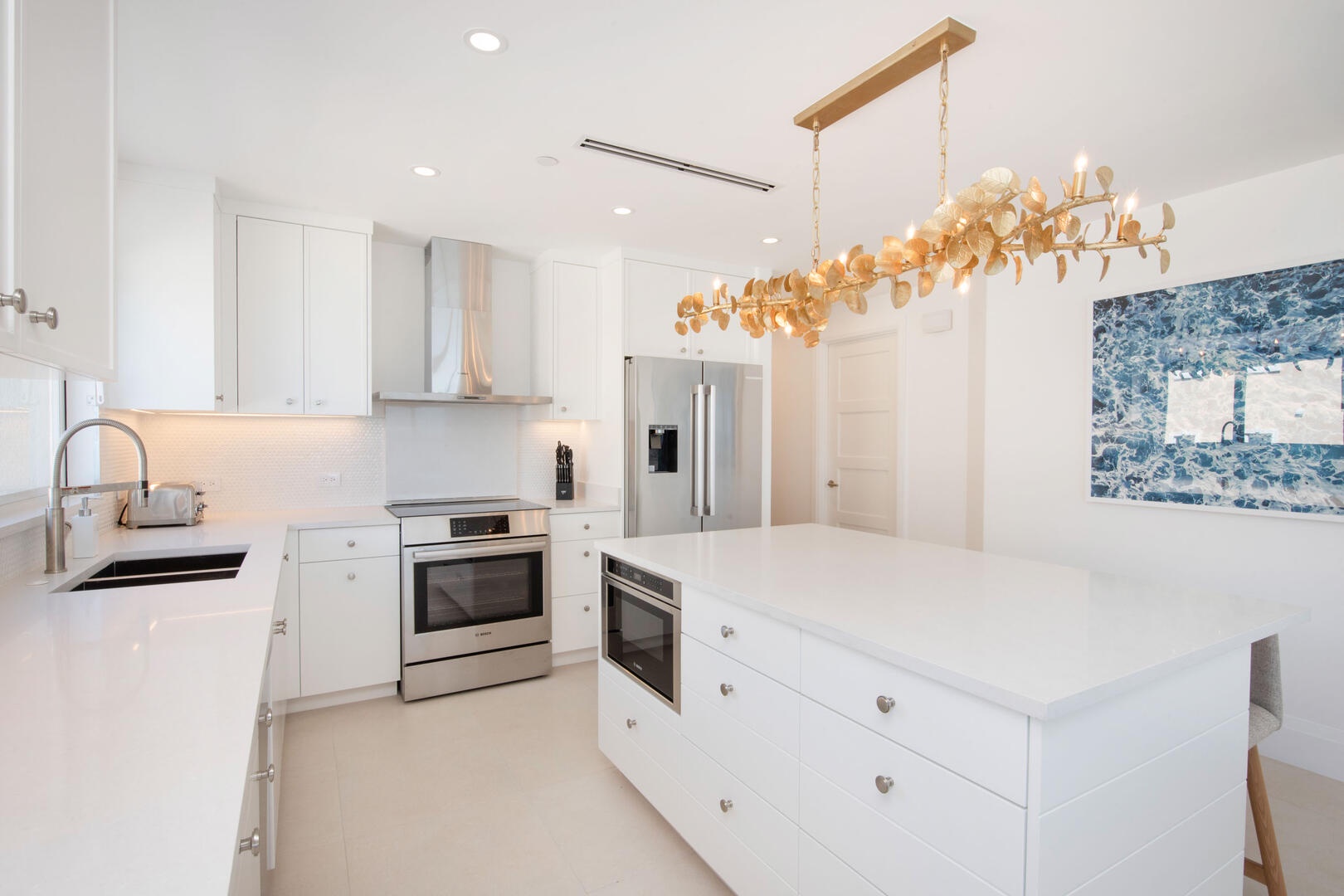 Kitchen with modern appliances.