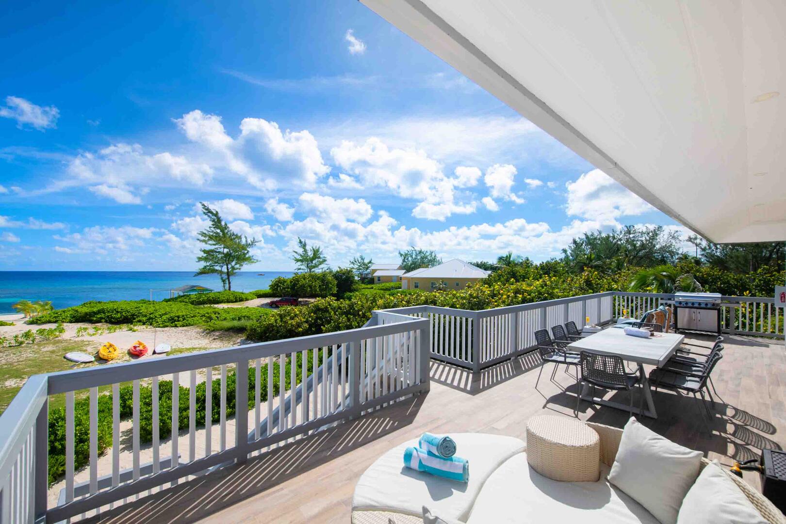 Elevated views form the home's wraparound deck.