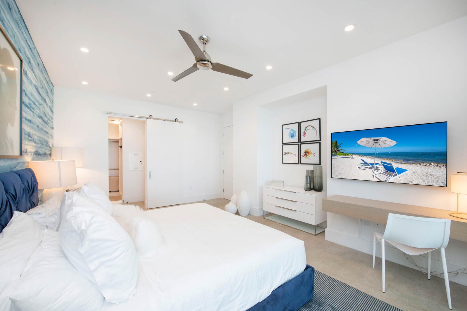 Primary Suite with Smart TV.