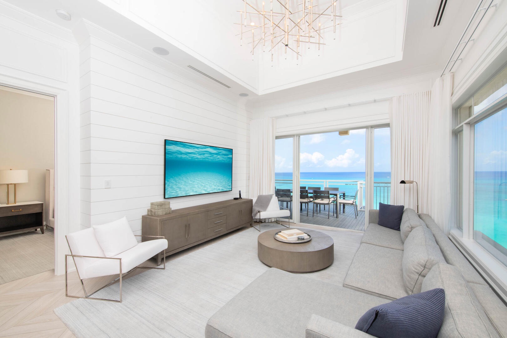 Living area with wraparound ocean views.