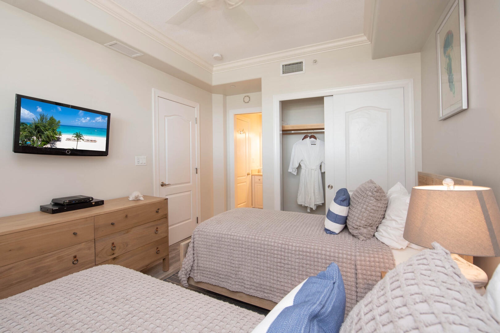 Guest Suite 2 with television.