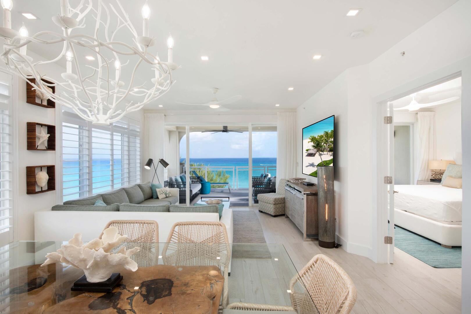 Stylish interiors and panoramic ocean views await you at Beachcomber #30.