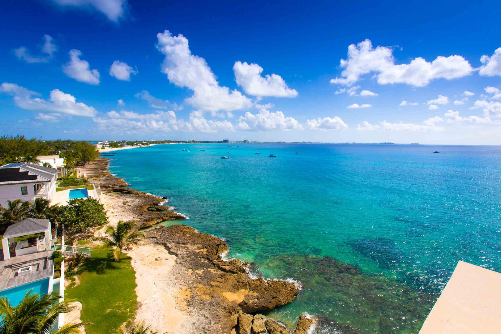Rooftop views. Elevator service reaches every floor except the rooftop which requires walking up a flight of stairs.