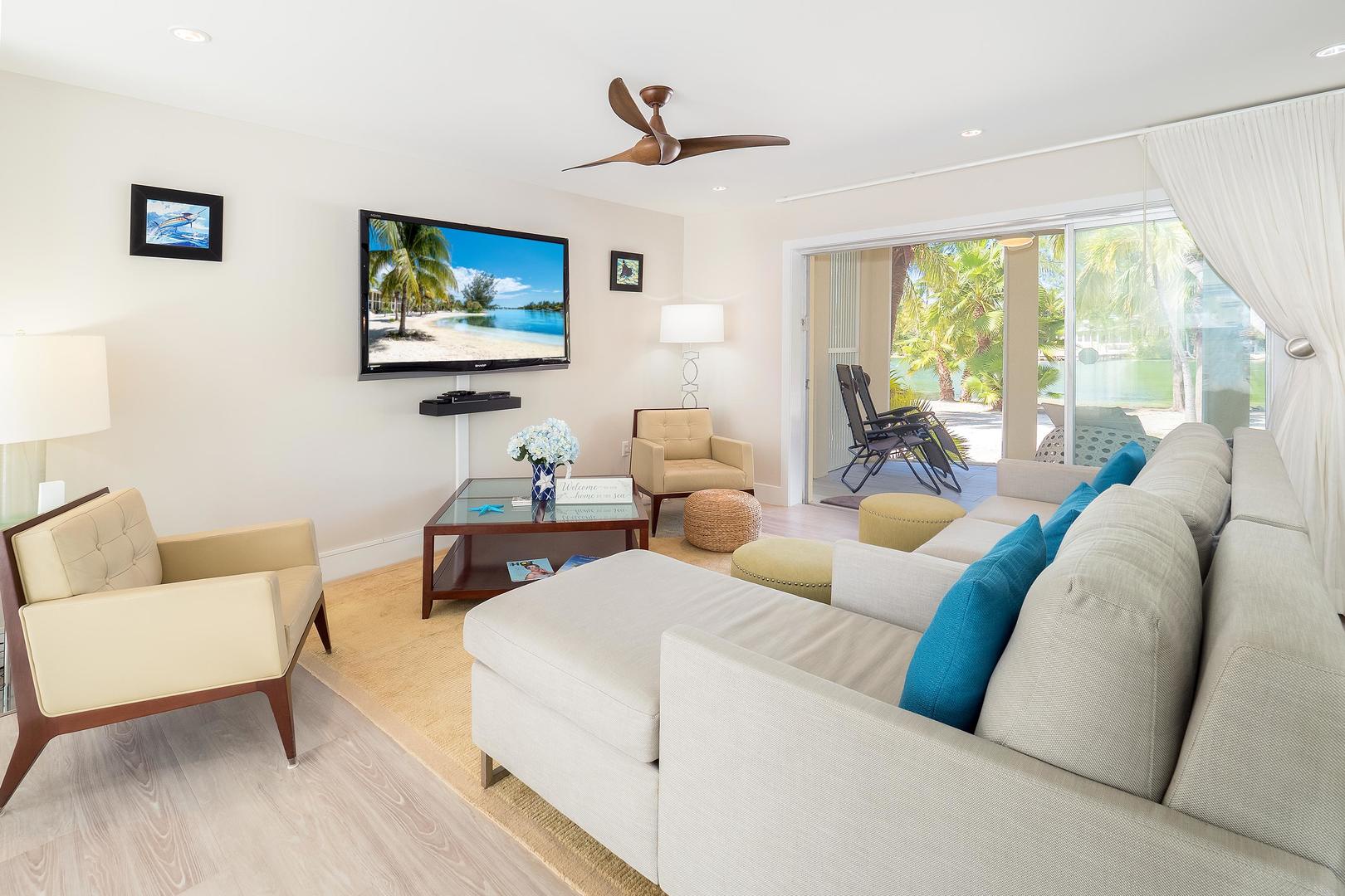 Cozy up in the living room with a movie night!