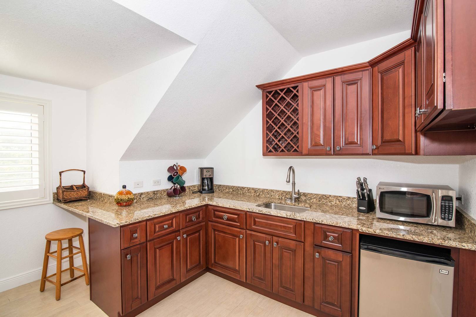 Guest Suite kitchenette with countertop appliances.