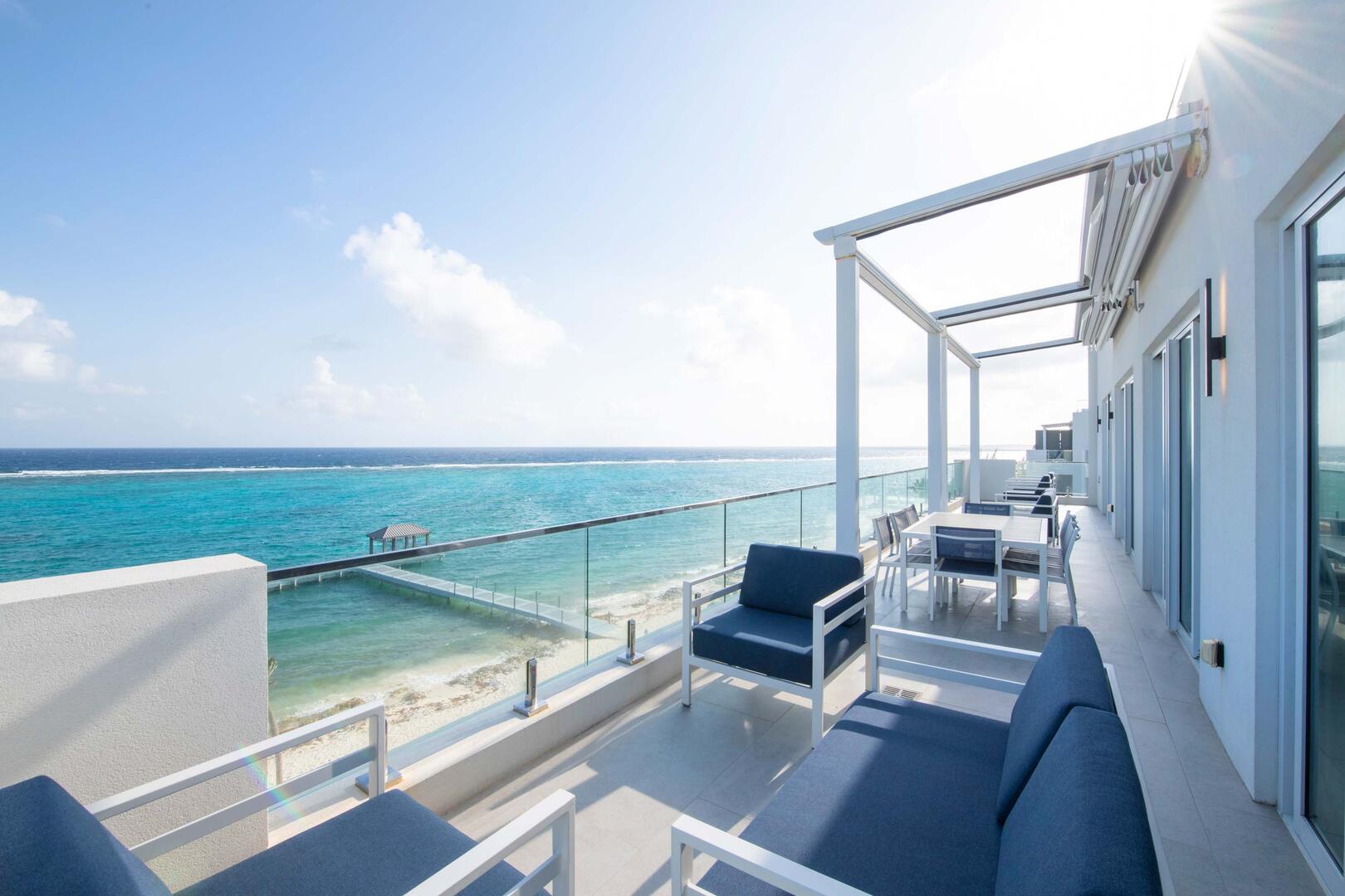 Huge open air balcony.