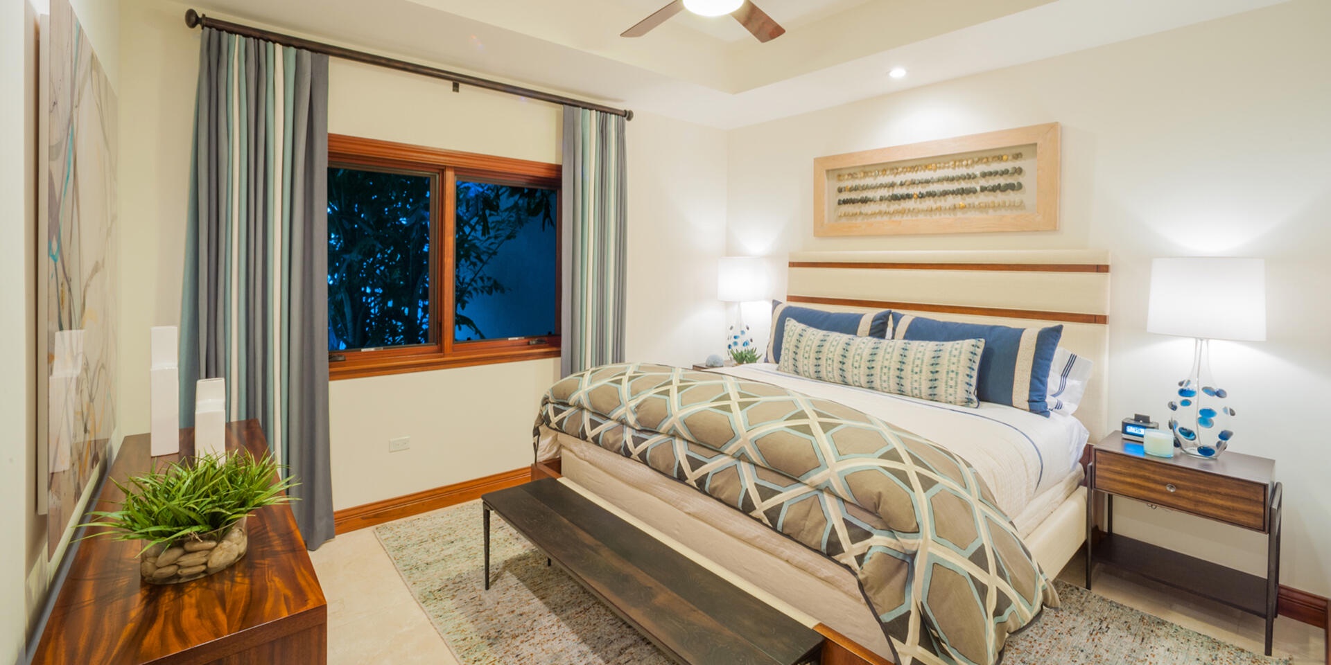 Guest Suite 2 on the lower level with king bed.