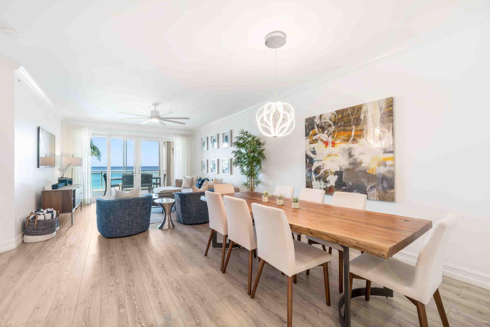 Modern interiors with designer furnishings and luxe finishes.