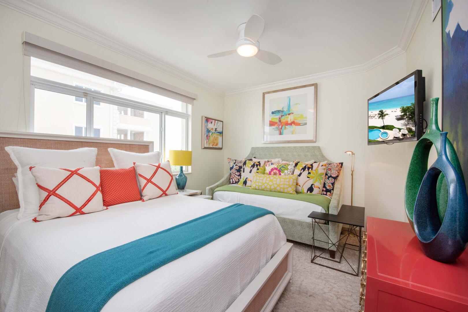 Guest Suite 2 with Queen and Twin beds.