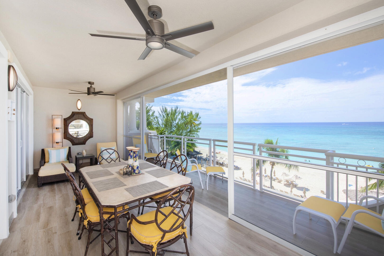 Enjoy meals with incredible beachfront views.