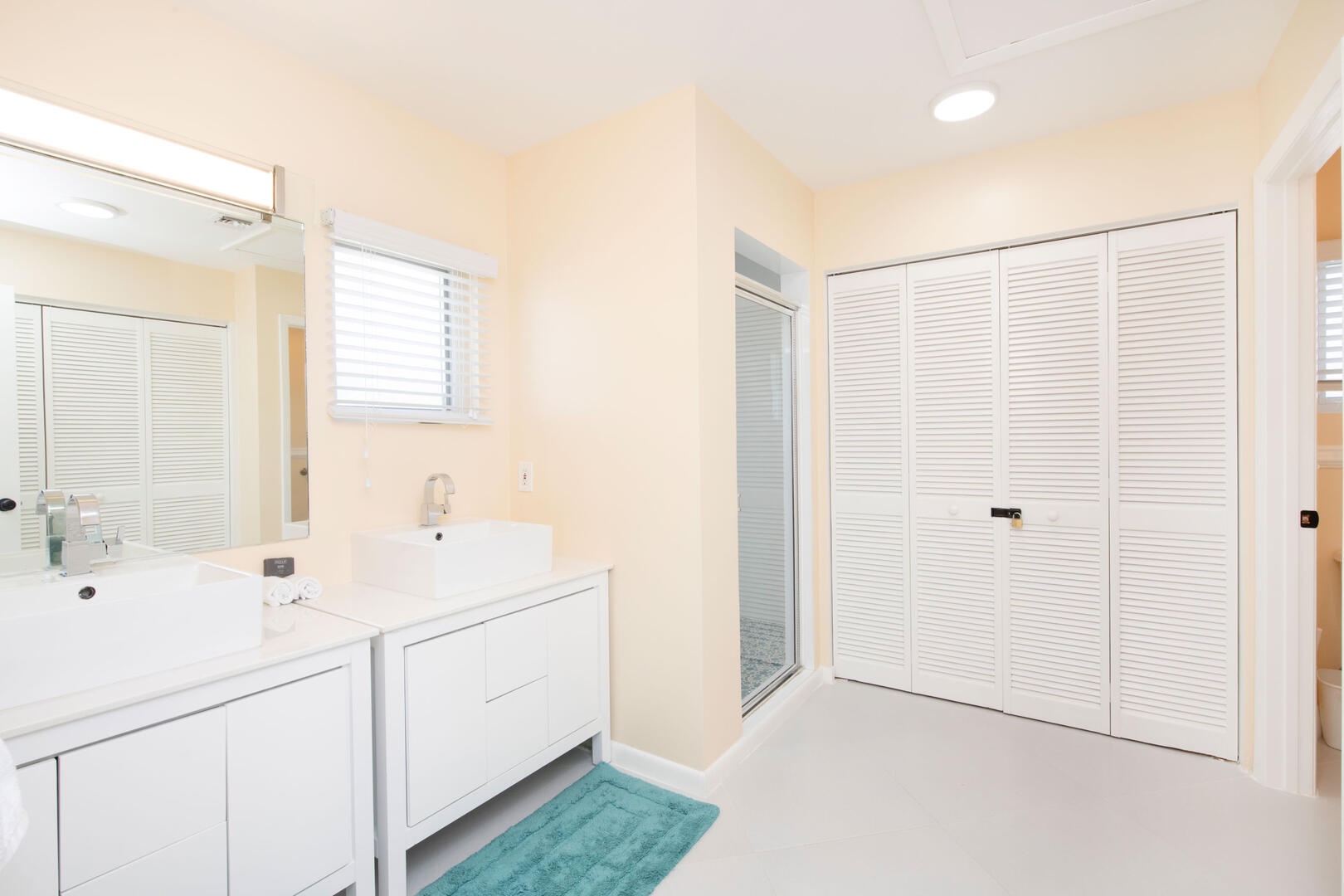 Primary ensuite with shower.