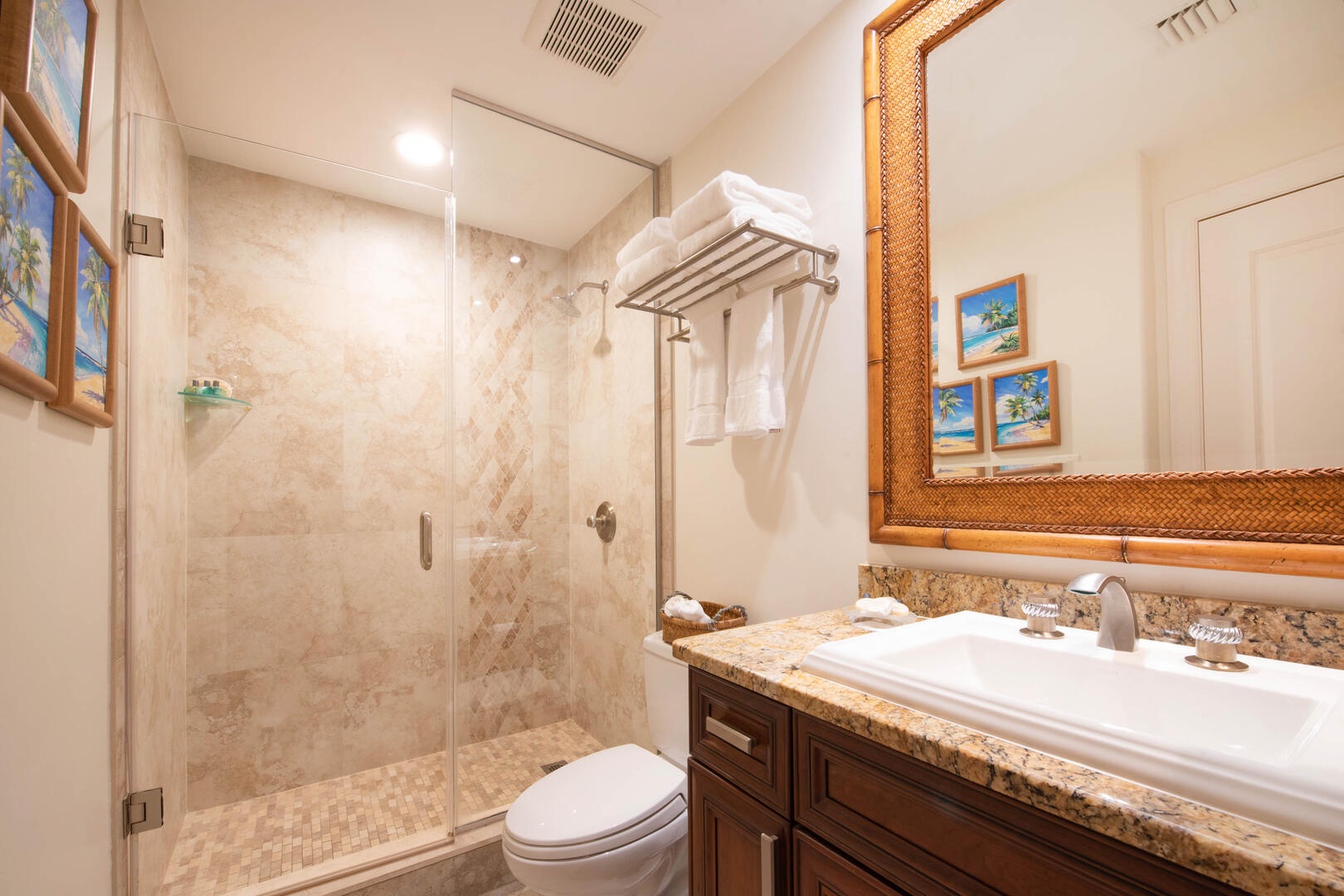 Bedroom 2 ensuite with shower.