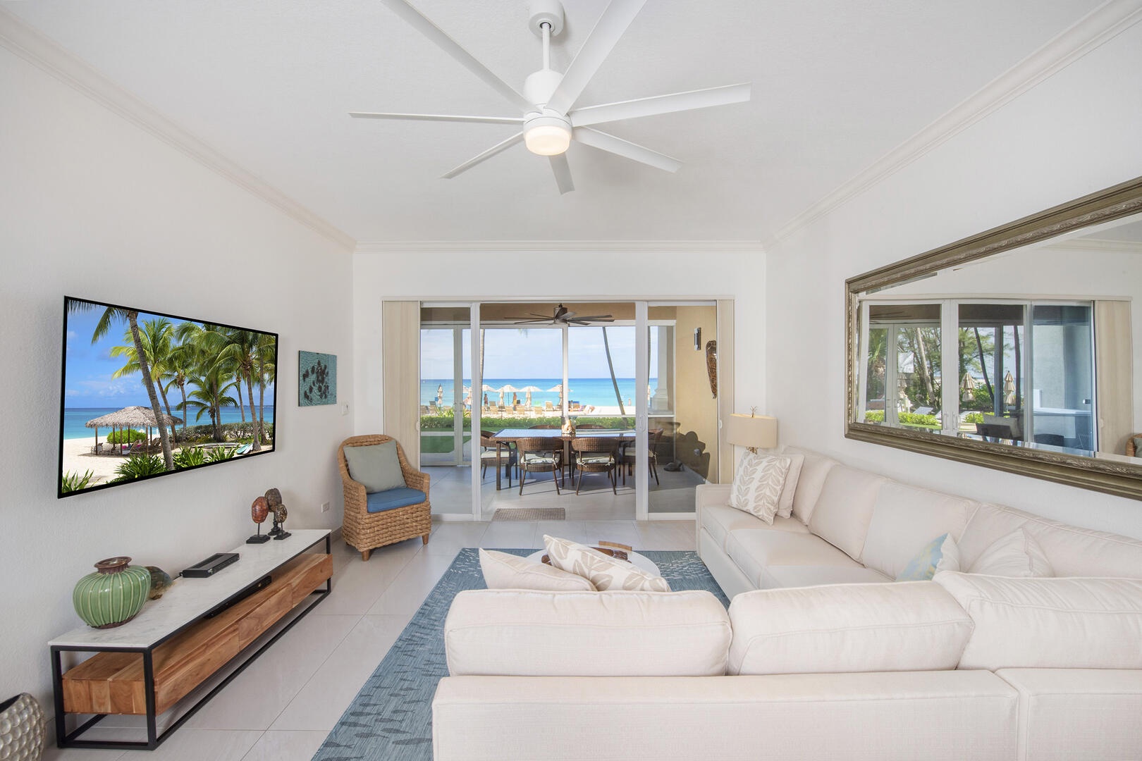 One last look at the views from your living room. Savor beachfront bliss just outside your door.