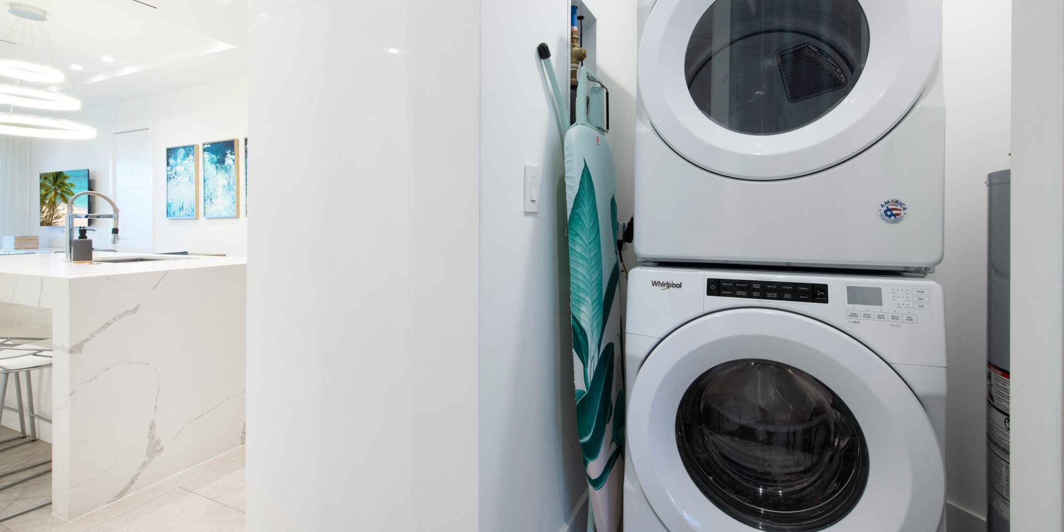 Second laundry room with washer & dryer.