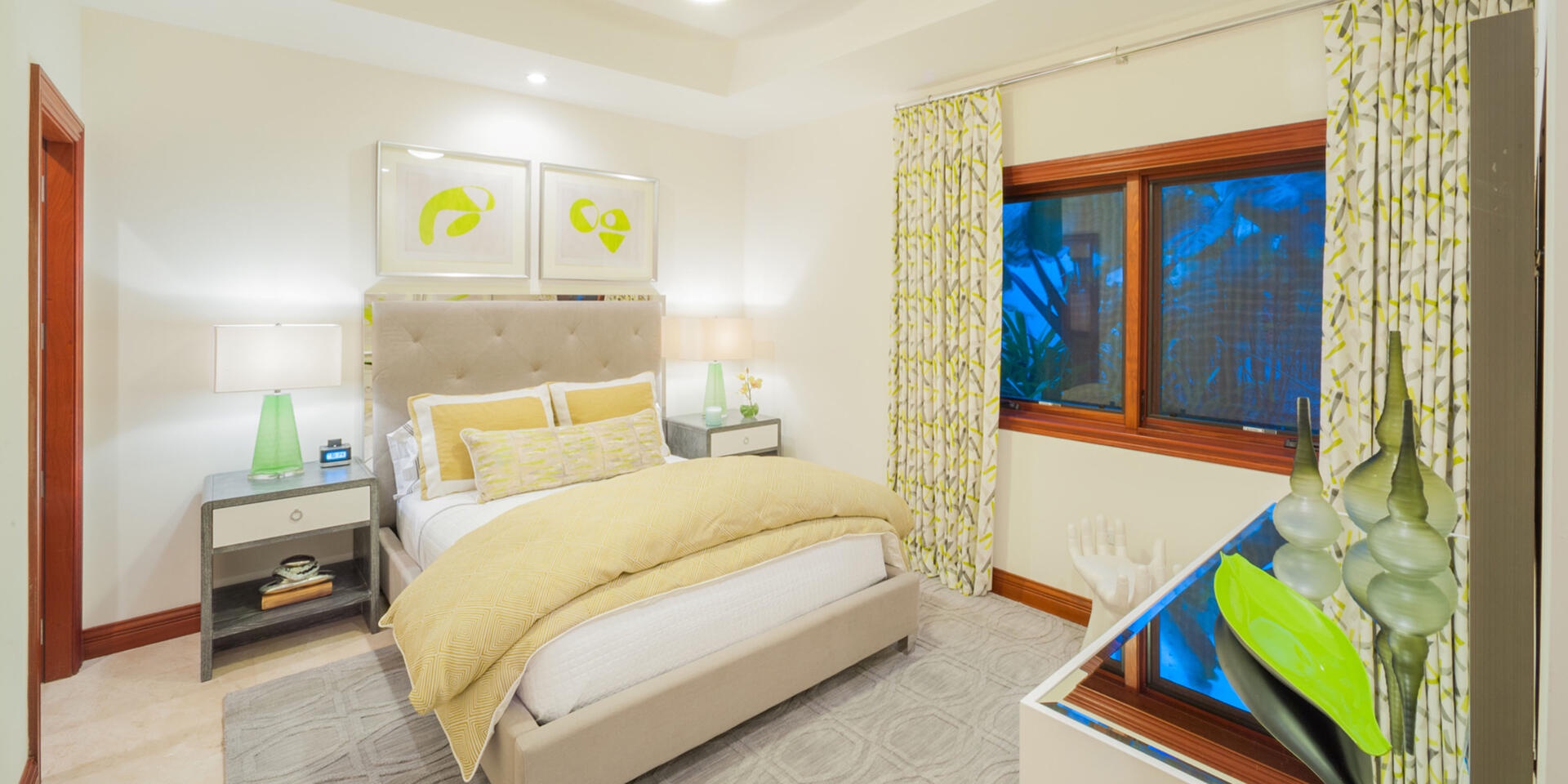 Guest Suite 2 on the lower level with king bed.