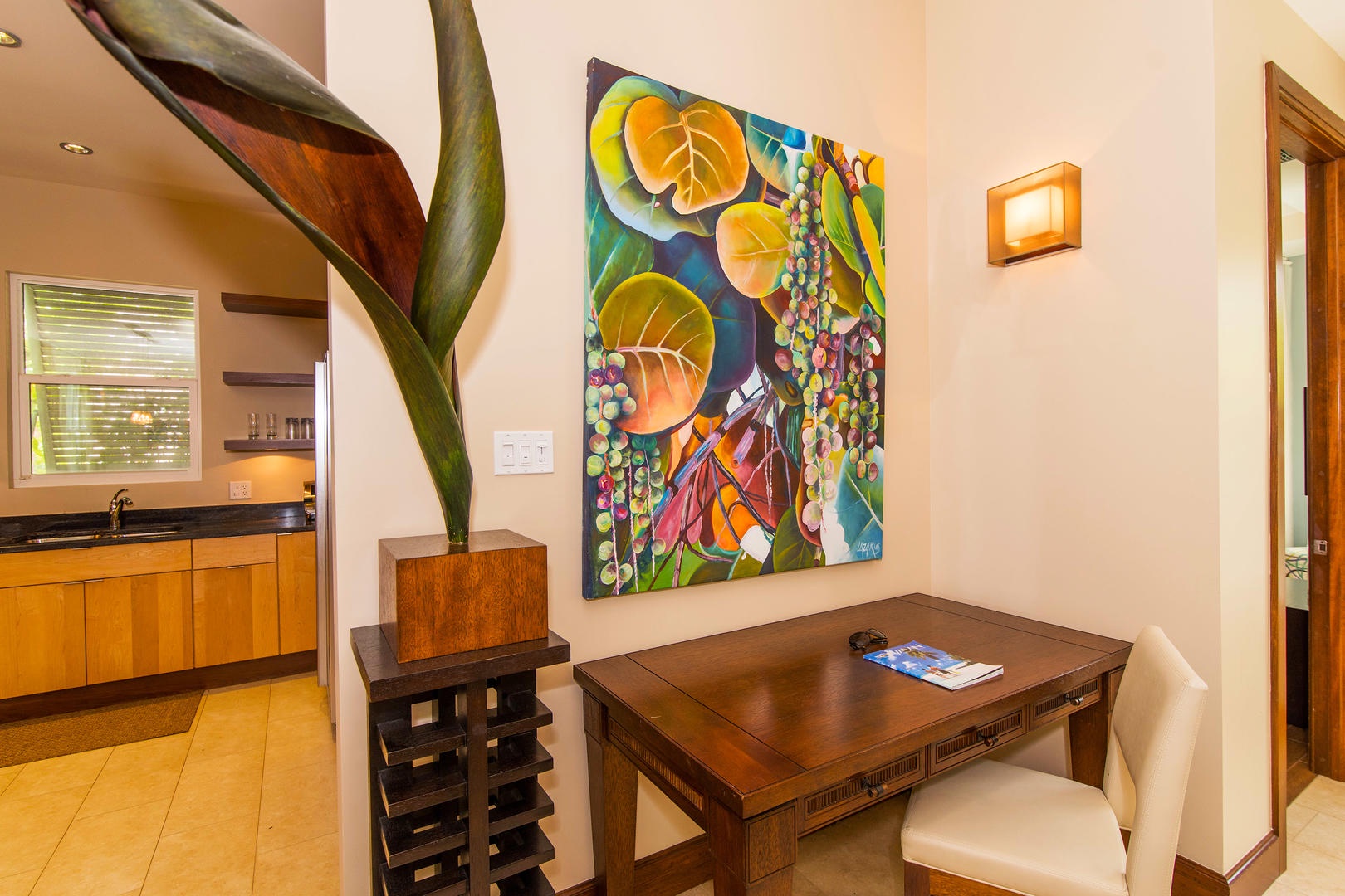 Desk in the great room.