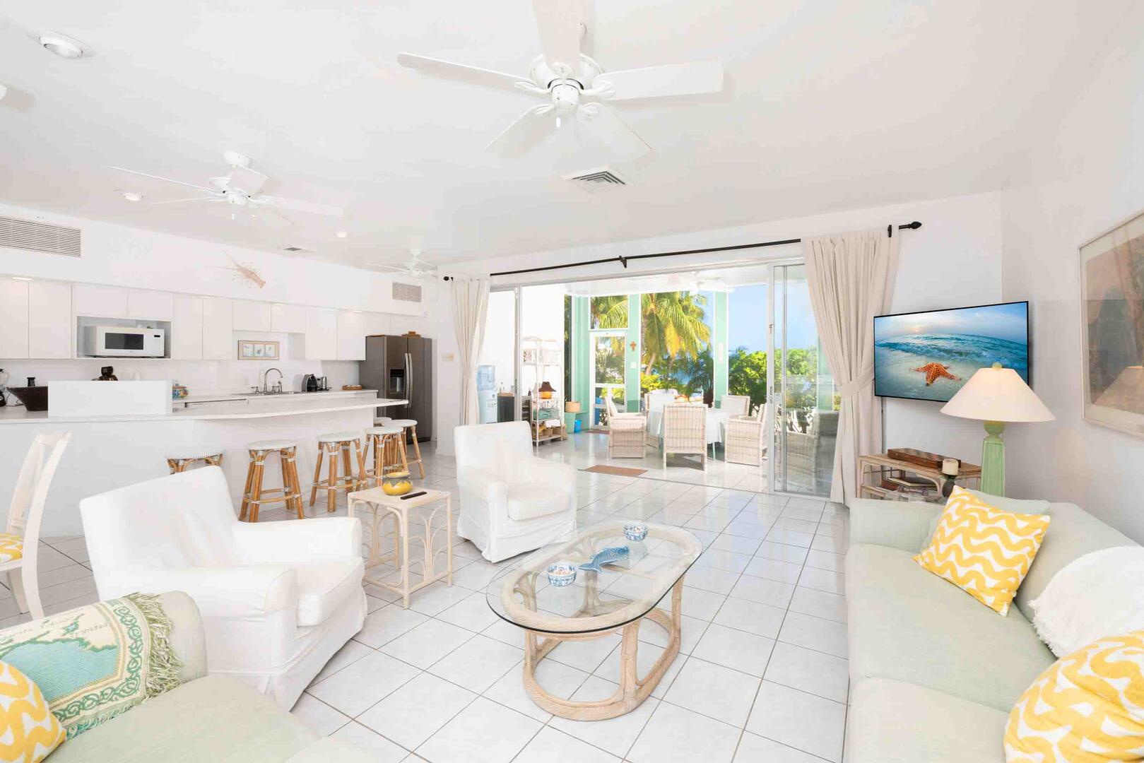 Spacious lower level living areas.