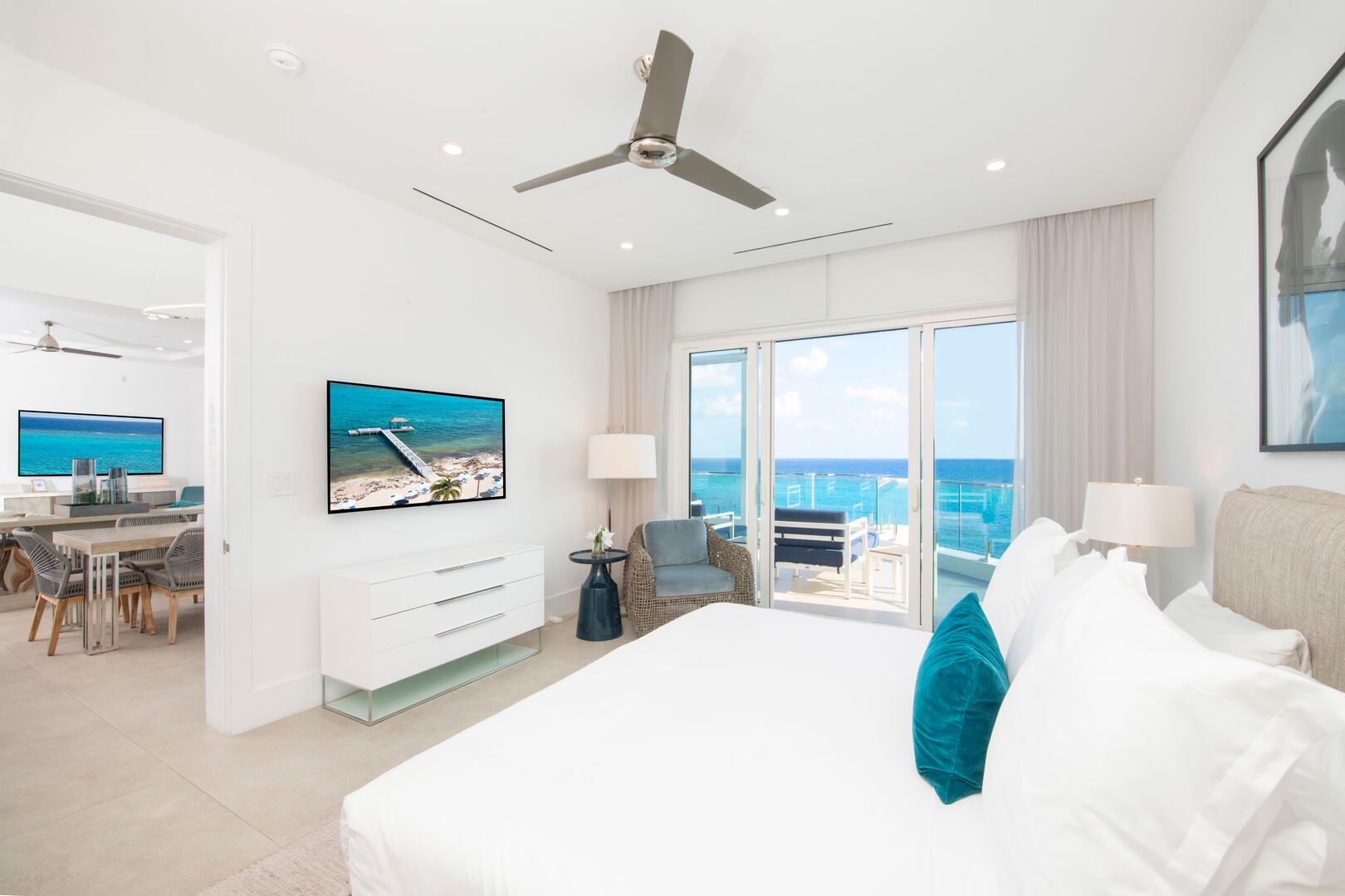 Primary Suite #2 also has walk-out access to the ocean balcony.