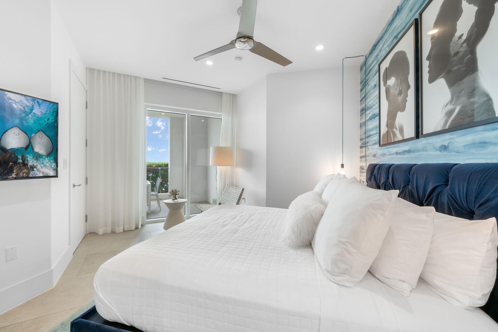 Primary suite with walkout access to the veranda.